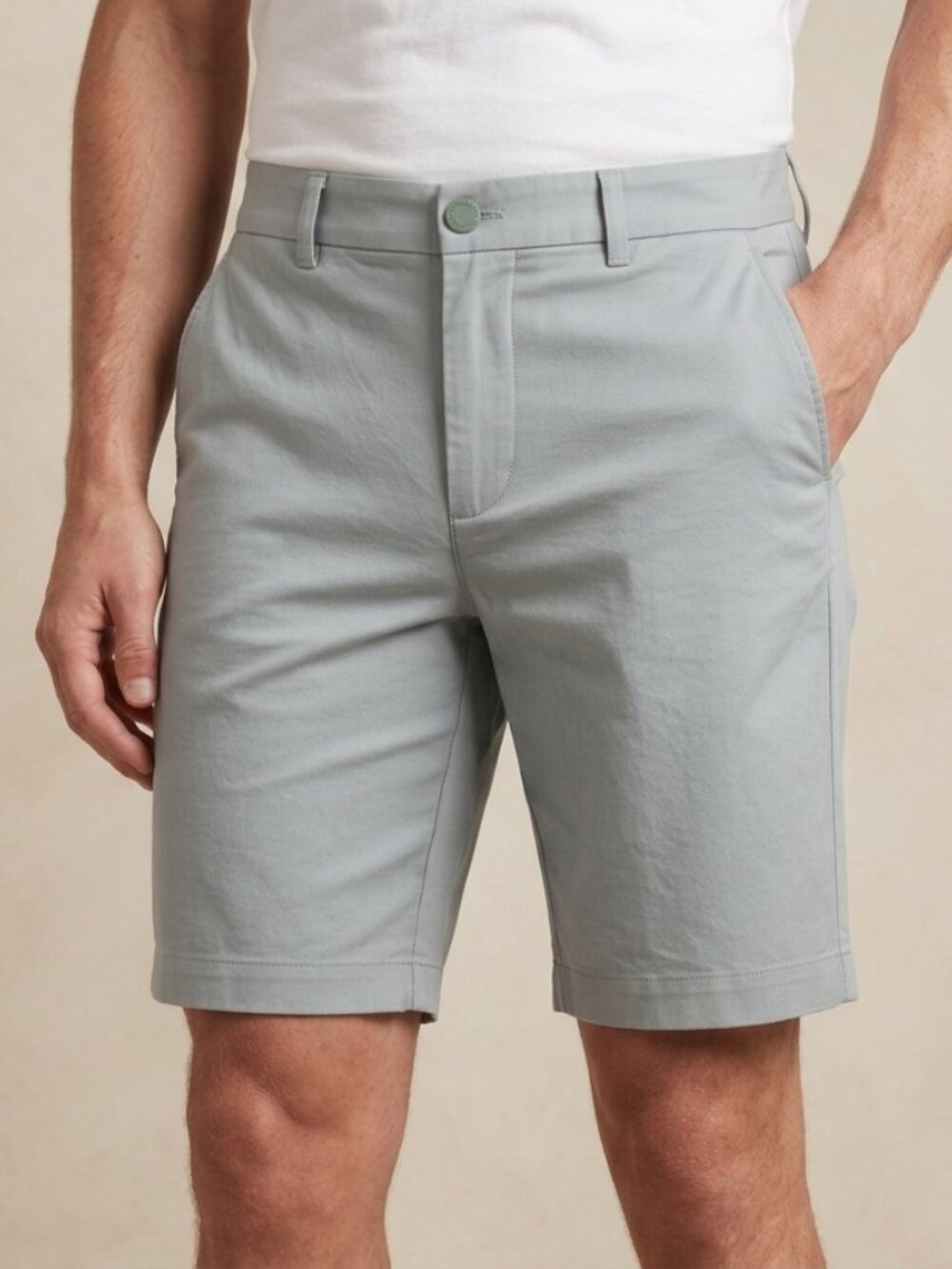 EUC Banana Republic Aiden Shorts Mens 35 Gray Chino Stretch